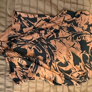a new day Black and Brown Leaf Print Dress